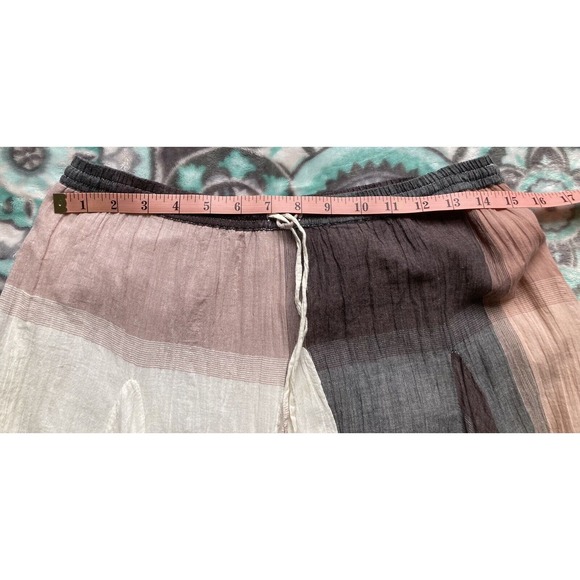 Sundance Boho Long Layered Peasant Skirt Lagenlook Women XS Pink Gray Plaid - Picture 11 of 13